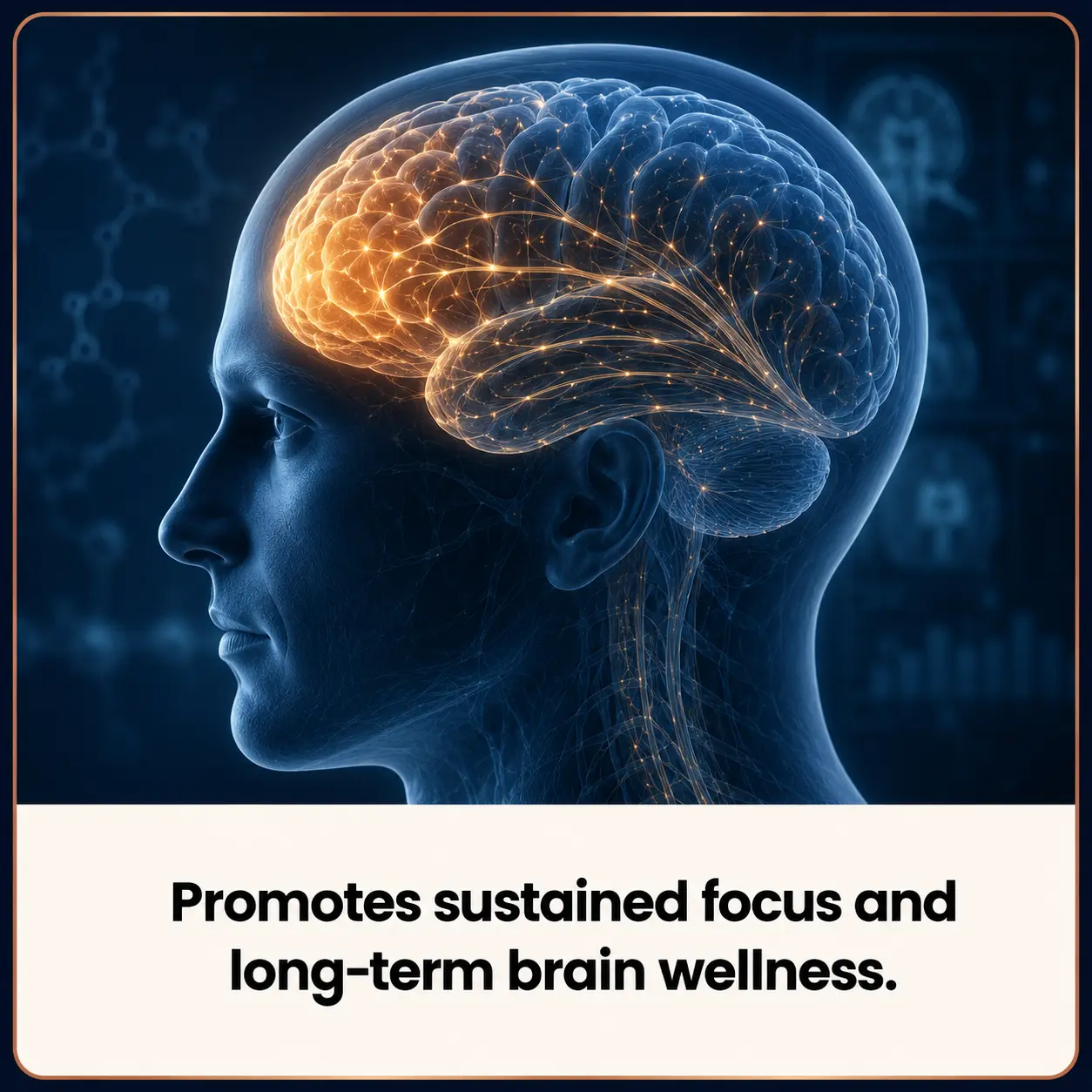 Illustration of brain with active neural network